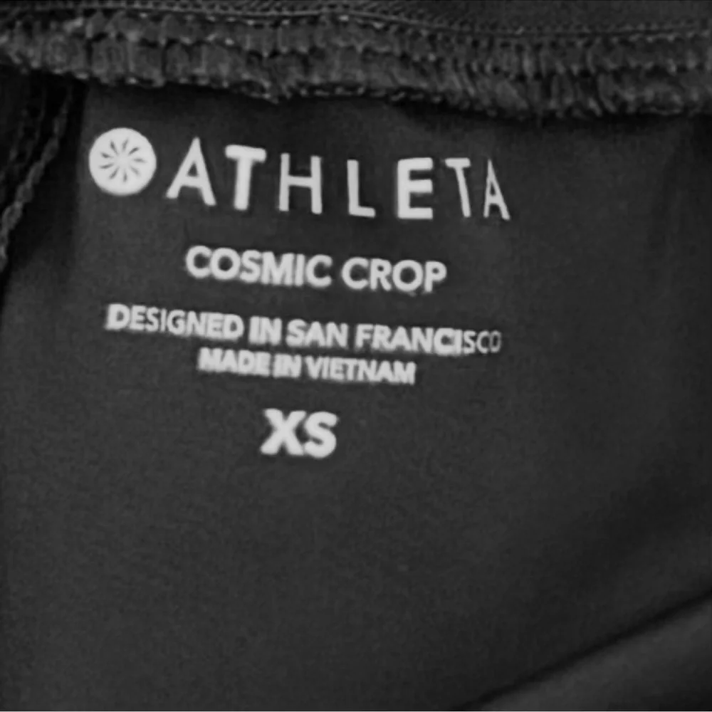 Athleta Cosmic Crop High Rise Wide Leg Ankle Pants XS Black